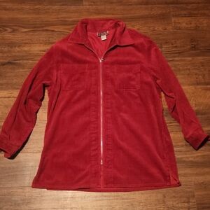 FORENZA Burgundy Corduroy Zip-Up Jacket
